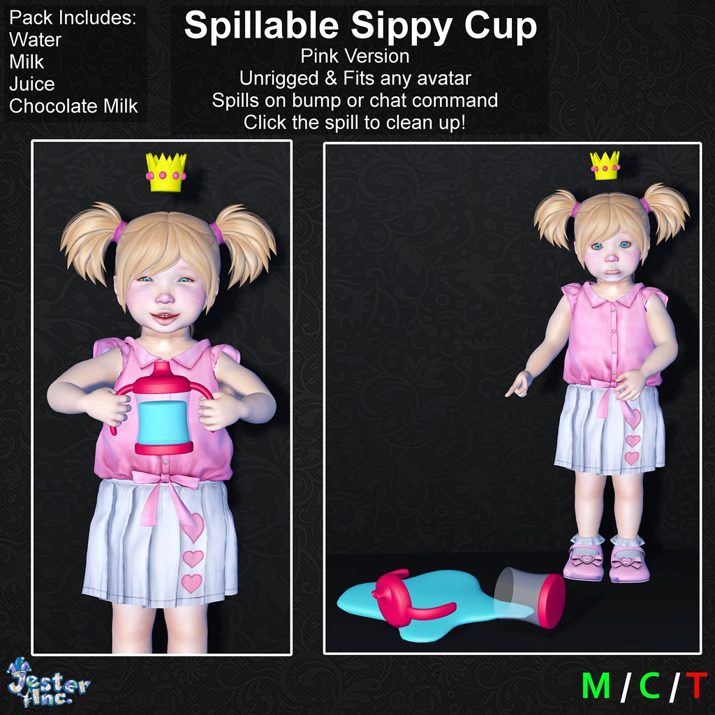 Presenting the new Spillable Sippy Cups from Jester Inc.