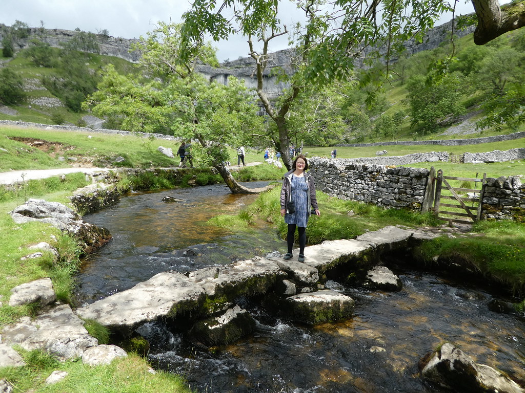 Crossing Malham Beck 