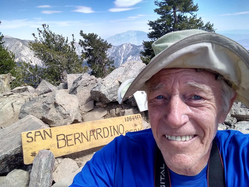 I took a selfie from the San Bernardino Peak Summit to send back home - there was cell signal up there!
