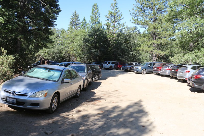 It was Saturday morning and the San Bernardino Peak Trailhead parking lot was absolutely packed with cars - Busy!