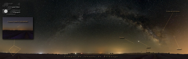 Panorama Milky way and comet C/2020 F3 (NEOWISE)