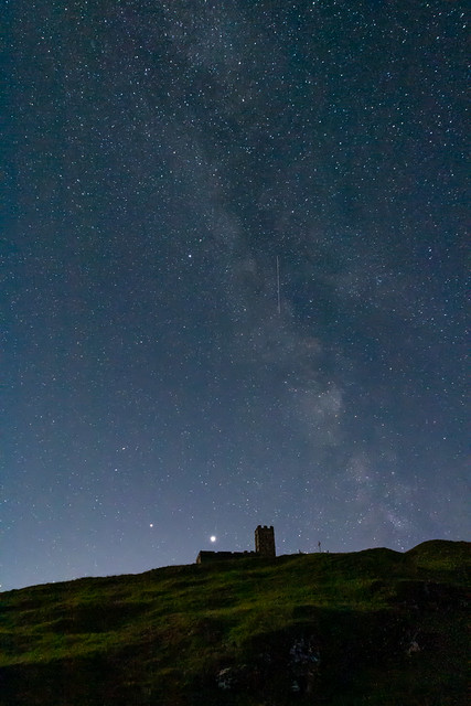 Milky Way above Brentor Church, Dartmoor