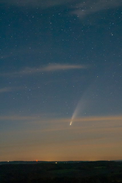 Neowise comet above Dartmoor