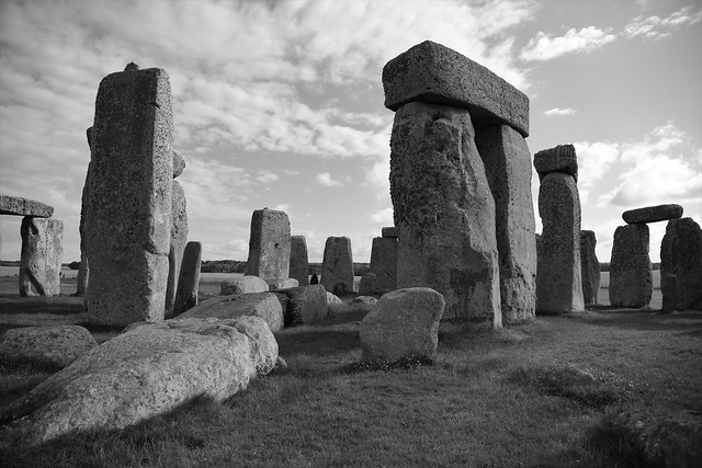 July 20 Trilithons BW, Stonehenge