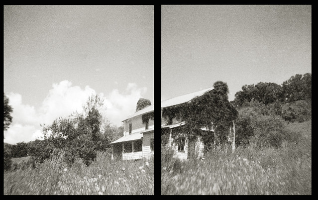 Broad Creek Church Road abandoned house diptych