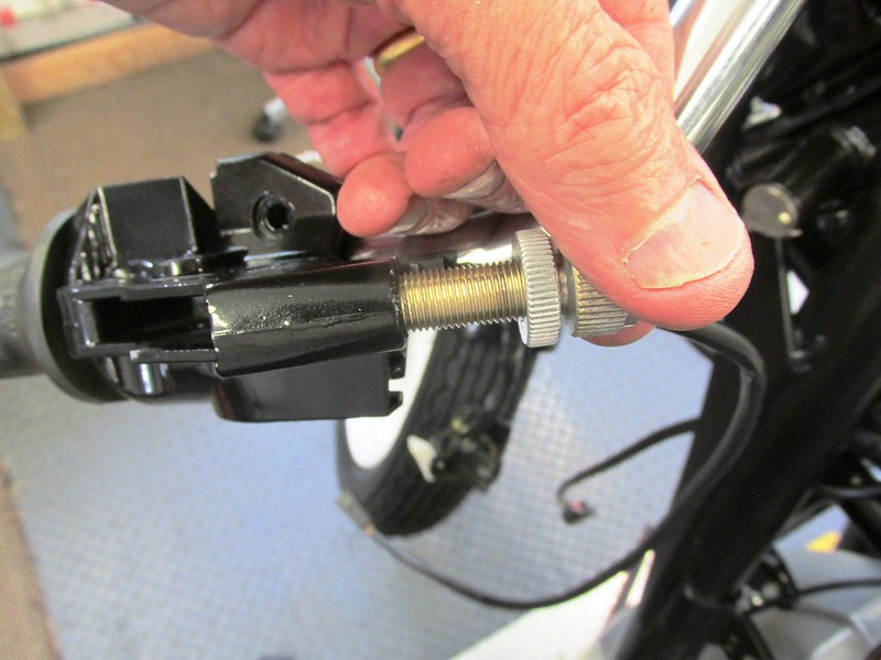 Install Clutch Cable Adjuster In Left Perch