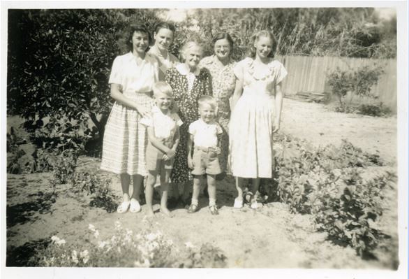 Family group at 74 Raleigh St, Carlisle - late 1940s
