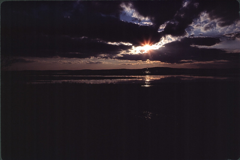 Sunset at Plum Island MA Jan 1986 Kodachrome 2