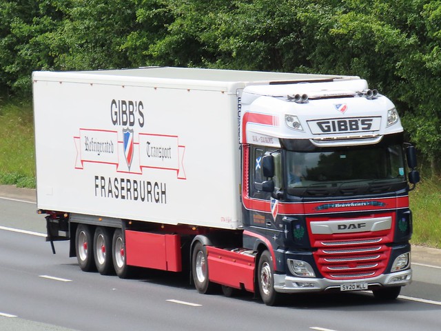 Gibb's Transport, DAF (SV20MLL) On The A1M Northbound