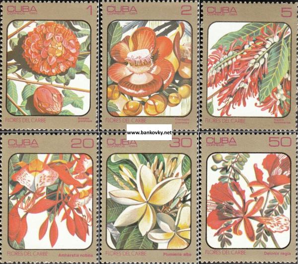 Známky Kuba 1984 Kvety séria MNH