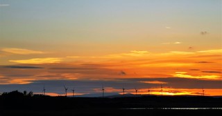 Druridge - Wind Turbine Panorama Sunset