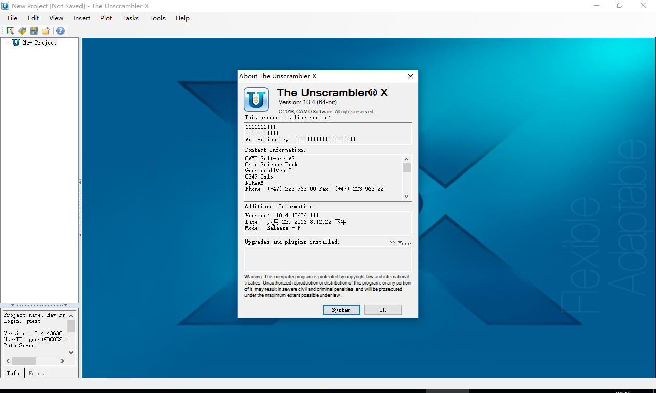 Working with The Unscrambler X 10.4 full license