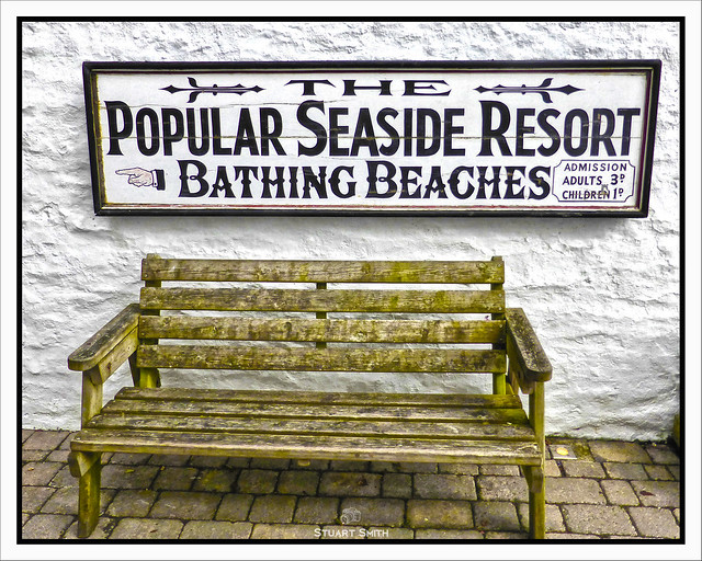 Vintage Sign, Tunnels Beaches Entrance, Runnacleave Road, Ilfracombe, Devon, England UK