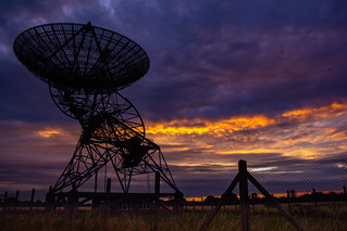 Sunset at the radio telescopes