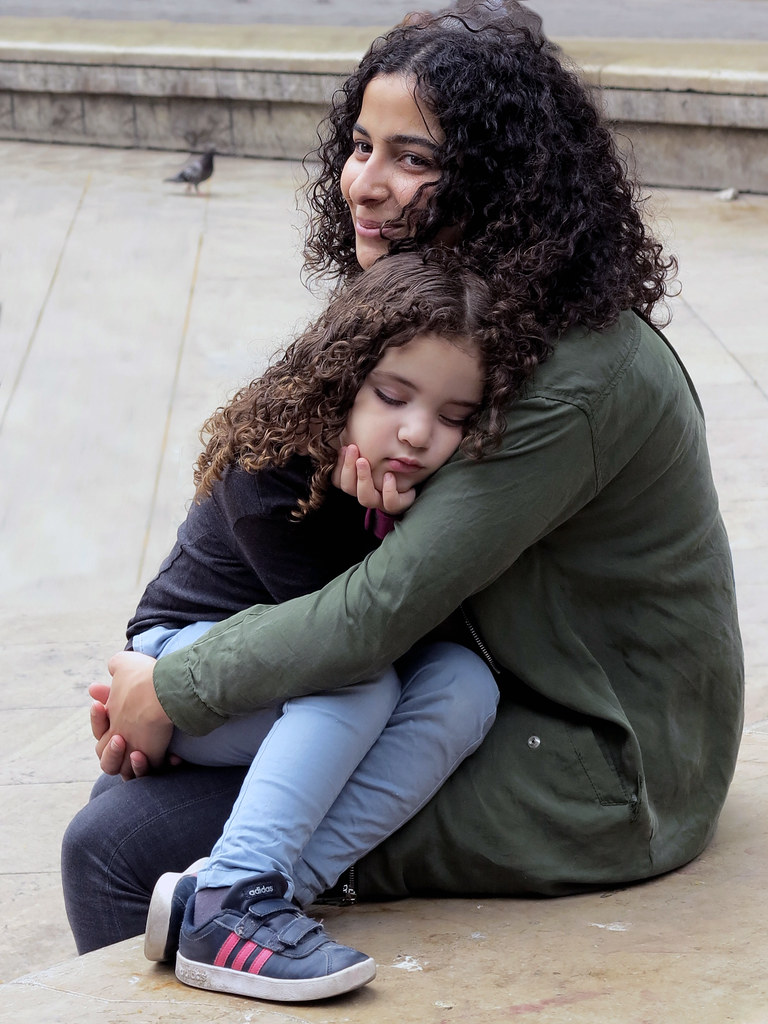 Curly haired mom and daughter - a photo on Flickriver