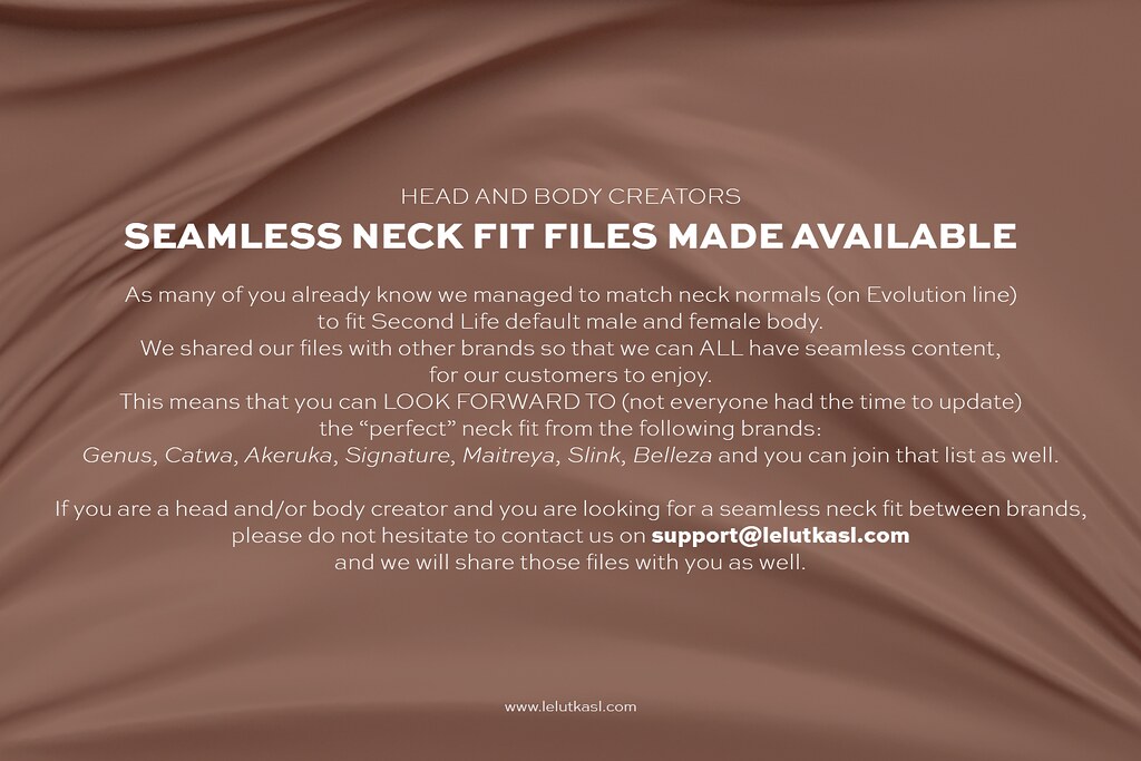SEAMLESS NECK FILES MADE AVAILABLE!