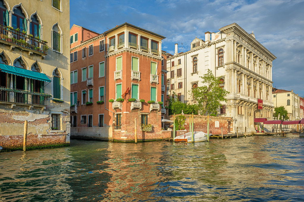 Renaissance palaces lining Grand Canal, Venice