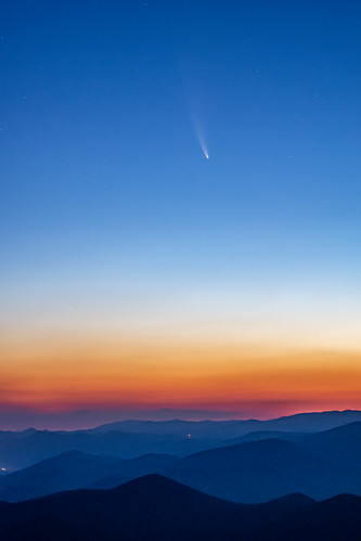 neowise comet sunrise blueridgeparkway blueridgemountains