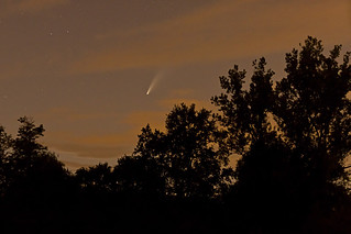 Tramonto ai Lagoni con la cometa Neowise, Parco Naturale dei Lagoni di Mercurago, Arona, luglio 2020