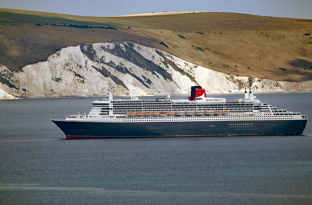 Queen Mary 2, Cunard, Weymouth Bay, Dorset