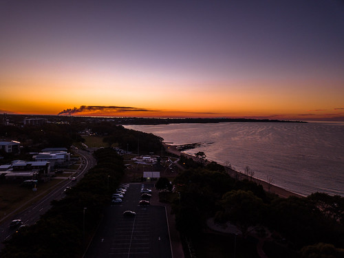 aerial sunset dji drone uav coastal queensland herveybay frasercoast