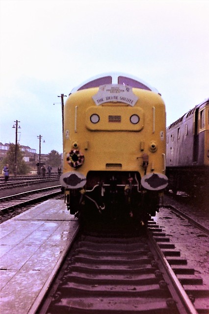 Deltic 55015 TULYAR resting at Aberdeen Ferryhill on the day of the Deltic Salute railtour