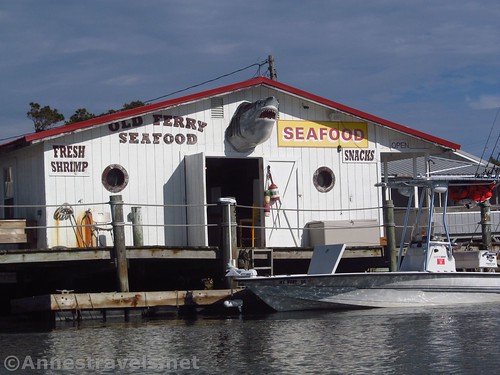 Old Ferry Seafood just east of the causeway, Holden Beach, North Carolina