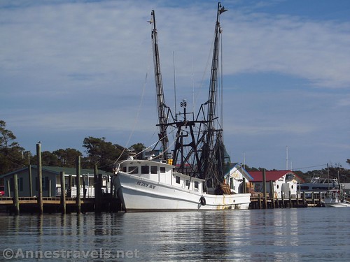 The "Buddy Roe", a fishing trawler docked not far from the causeway onto Holden Beach, North Carolina