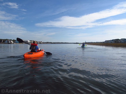 Kayaking on the Intracoastal Waterway (ICW), Holden Beach, North Carolina