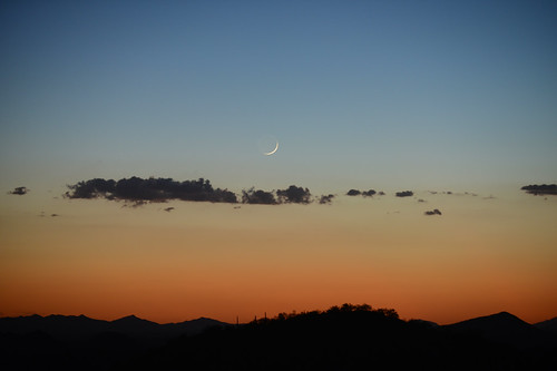 Moonset by Stan Celestian, moonset settingmoon arizonasunset