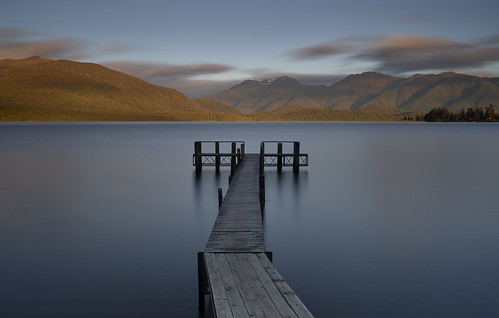 ~photography ~angleofview frontview ~orientation landscape ~typeofphotography landscapephotography 23mm captureone fujixt2 lake longexposure mirrorless mountain mountains moody nature outdoors summer sunrise tranquility water ~what ~waterelements teanau jetty