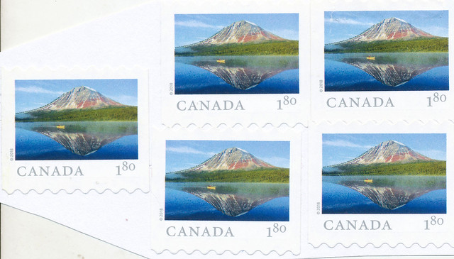 Canadian stamps - These were given to me as a gift on 7/23/2020, and I scanned them on the same day. The giver cut out these stamps from personal correspondence.