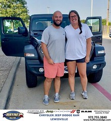 #HappyAnniversary to Monica and Adam and your 2018 #Jeep #Wrangler Unlimited from Kelly Carlin at Huffines Chrysler Jeep Dodge Ram Lewisville!