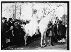 Suffrage parade, Inez Milholland. Source: Library of Congress, https://www.loc.gov/item/2014691461/