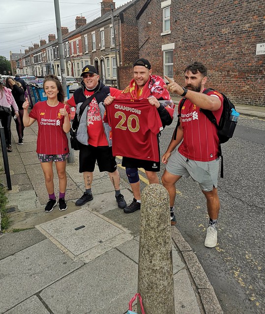DANNY MILLER AND HIS TEAM WALKED FROM STOCKPORT TO ANFIELD AND RAISED 24.000 FOR ONCE  UPON A SMILE I CAUGHT UP WITH HIM WHEN HE ARRIVED AT ANFIELD WELL DONE DANNY MILLER AND THE TEAM AND YES THAT'S ANFIELD IN FRONT OF YOU