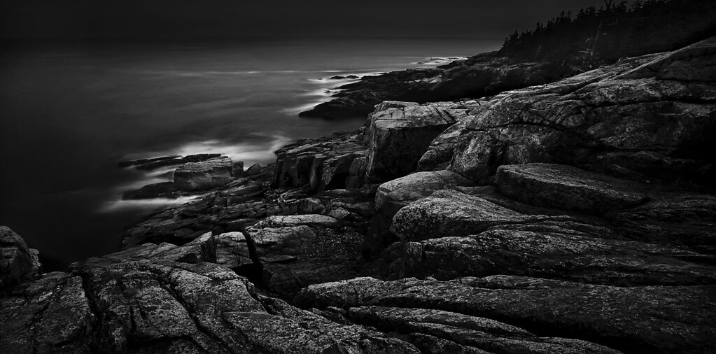 Coast of Maine...Acadia National Park on a Dark Day in Autumn