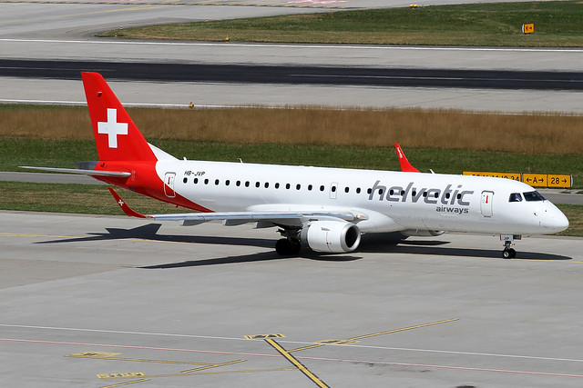 HB-JVP | Helvetic Airways Embraer ERJ-190LR | Zurich Kloten Airport LSZH/ZRH | 31/07/15