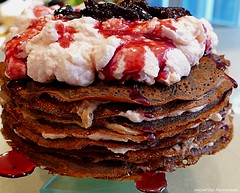 A Black Forest Chocolate Crepe Cake