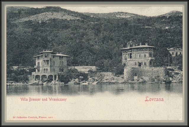 7898 R Lovran Lovrana Villa Brenner und Wraniczany  20 Frederico Cretich Fiume Correspondenz-karte Dopisnica Cartolina di corrispondenza  ~ anno 1910.