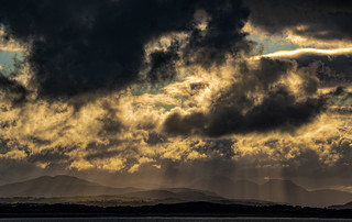 Stormy sunrise over Snowdonia
