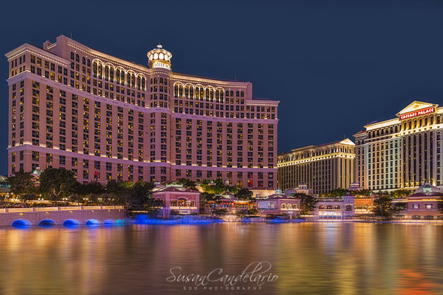 Bellagio and Caesars HotelBellagio and Caesars Hotel BW - The Bellagio Hotel and Casino on the Las Vegas Strip and the Caesars Palace along with reflections on the man made lake. This image is available in color as well as black and white. To view additio