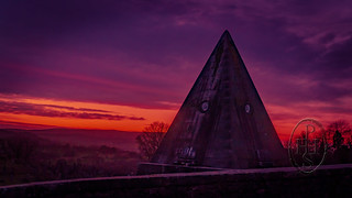 The Star Pyramid or Salem Rock of William Drummond at sunset from the Esplanade at Stirling Castle Scotland 3 of 3