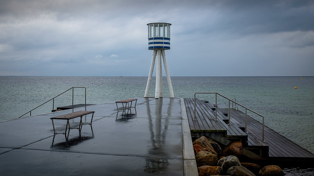 Lifeguard tower, Bellevue Beach, Klampenborg
