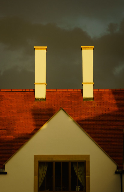 Two chimneys before the storm