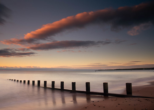 aberdeen aberdeenbeach landscape longexposure scotland sunrise sunset water ocean outdoor outside red sky