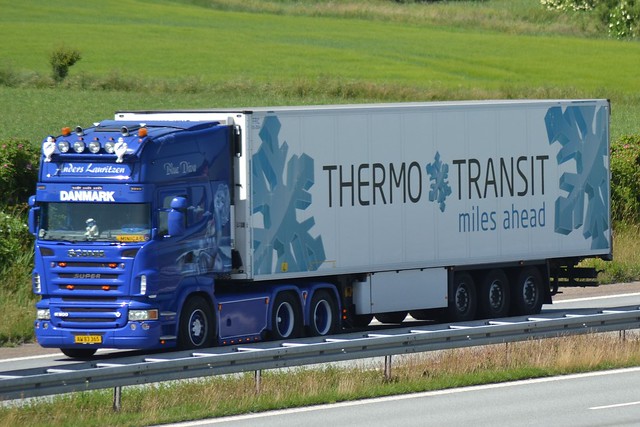 Scania R500 V8 - Anders Lauritzen Hjørring - AL Logistik - Thermo-Transit - Ex Samseth Anlegg AS  Måndalen - Blue Diva - AW 83 365
