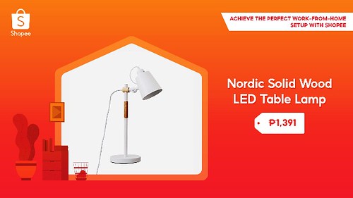 Nordic Solid Wood LED Table Lamp Shopee