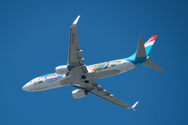 Luxair - Boeing 737-800 [LX-LGU] ’Sumo Artwork’ special livery / Low Pass over Luxembourg City - 31/07/20