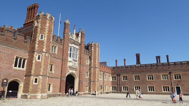West Gate and Base Court, Hampton Court Palace, London