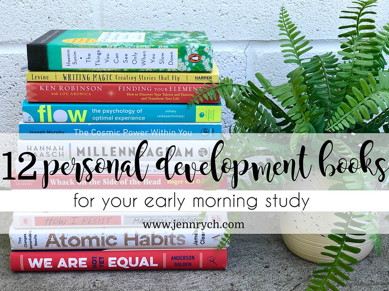 Personal Development books to use during your early morning study. | www.jennrych.com